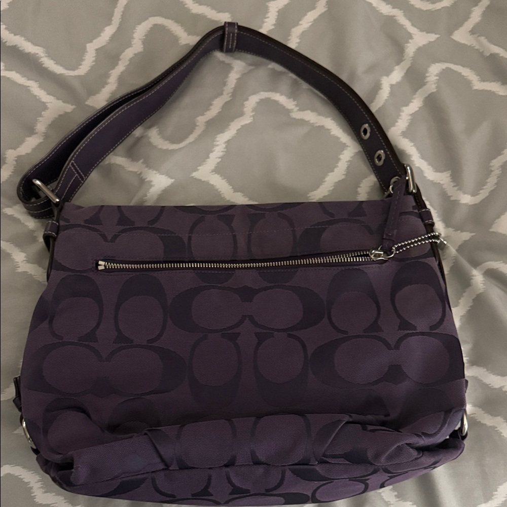 Coach Dark Purple Shoulder Bag